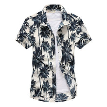 Load image into Gallery viewer, 2019 Fashion Mens Short Sleeve Hawaiian Shirt Fast drying Plus Size Asian Size M-5XL Summer Casual Floral Beach Shirts For Men