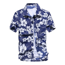 Load image into Gallery viewer, 2019 Fashion Mens Short Sleeve Hawaiian Shirt Fast drying Plus Size Asian Size M-5XL Summer Casual Floral Beach Shirts For Men
