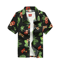 Load image into Gallery viewer, 2019 Fashion Mens Short Sleeve Hawaiian Shirt Fast drying Plus Size Asian Size M-5XL Summer Casual Floral Beach Shirts For Men