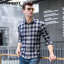 Load image into Gallery viewer, COODRONY Brand Long Sleeve Shirt Men Spring Autumn Fashion Plaid Mens Shirts New Arrival Business Casual Camisa Masculina C6003
