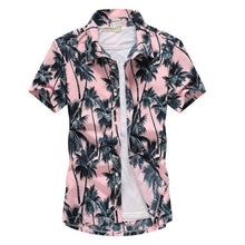 Load image into Gallery viewer, 2019 Fashion Mens Short Sleeve Hawaiian Shirt Fast drying Plus Size Asian Size M-5XL Summer Casual Floral Beach Shirts For Men

