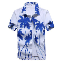 Load image into Gallery viewer, 2019 Fashion Mens Short Sleeve Hawaiian Shirt Fast drying Plus Size Asian Size M-5XL Summer Casual Floral Beach Shirts For Men
