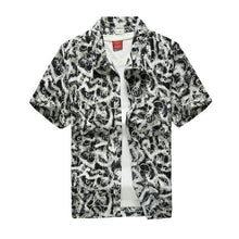 Load image into Gallery viewer, 2019 Fashion Mens Short Sleeve Hawaiian Shirt Fast drying Plus Size Asian Size M-5XL Summer Casual Floral Beach Shirts For Men
