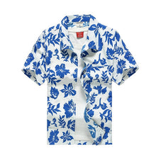 Load image into Gallery viewer, 2019 Fashion Mens Short Sleeve Hawaiian Shirt Fast drying Plus Size Asian Size M-5XL Summer Casual Floral Beach Shirts For Men
