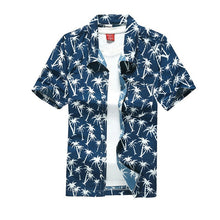 Load image into Gallery viewer, 2019 Fashion Mens Short Sleeve Hawaiian Shirt Fast drying Plus Size Asian Size M-5XL Summer Casual Floral Beach Shirts For Men
